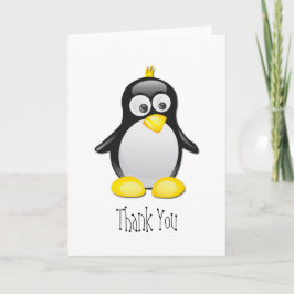 Agradecimento Vazio Pinguim Obrigado Cartão de Saudação