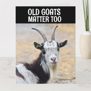 AGRADECIMENTO VELHO GOAT ENGRAÇADO SOBRE O CARTÃO DE COURO PARA 