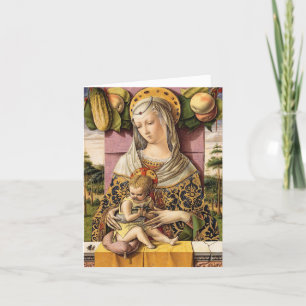 Agradecimento Vintage Madonna E Cartão De Natal Religioso Para C
