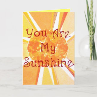 Agradecimento Você É Meu Cartão De Saudação Sunshine (vazio)