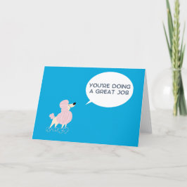 Agradecimento Você está fazendo um cartão de saudação de trabalh