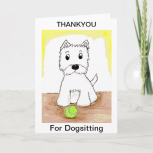 Agradecimento Westie Obrigado pelo cartão de Dogsat