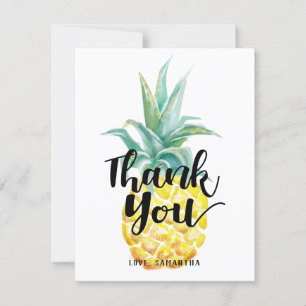 Agradeço Aquarela Abacaxi Plano