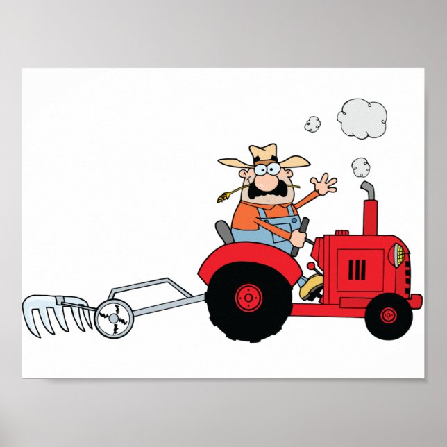 Agricultor Num Poster De Trator (Frente)