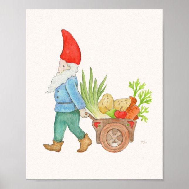 Agricultores Market Gnome art impressão (Frente)