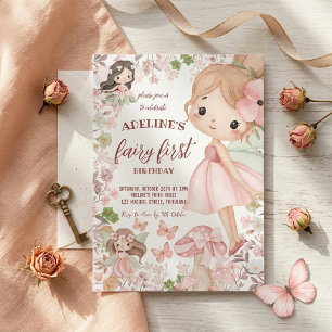 Água Colorida Floral Rosa de Fadas para Aniversári