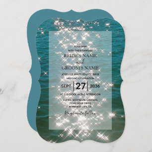 Água Do Mar De Praia Espalha Convites De Casamento