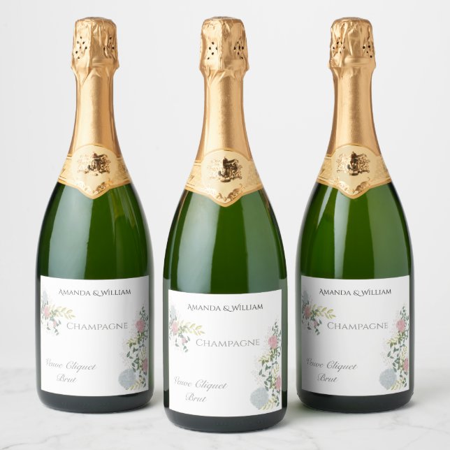 Água Floral Fina Vinho Espumante de Casamento em A (Garrafas)