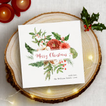 Água-forte Botânica Vermelha de Natal Alegre