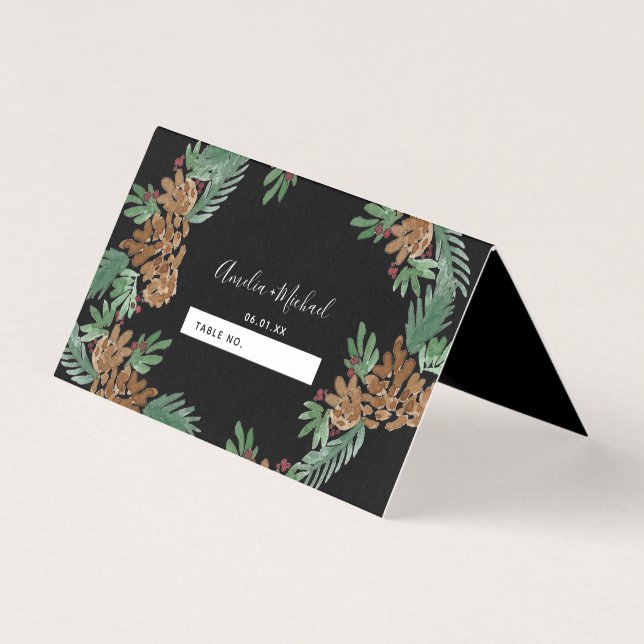 Água-forte de Natal Pinhas Casamento Assentos (Frente)