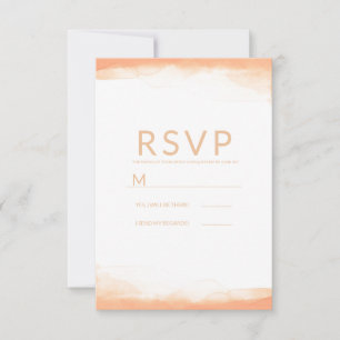Água-marinha Coral Laranja Casamento Moderno RSVP