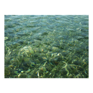 Água sobre Grama do Mar I Caribe Fotografia