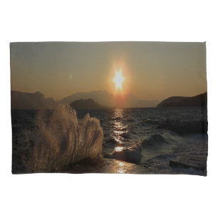 Água-viva na Croácia belo pôr do sol