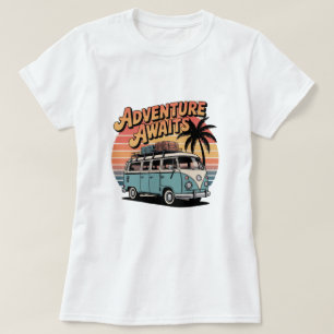 Aguardamos - Camiseta Retro Viagem Van