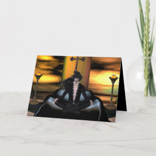 Aguardando - Cartão de Saudação de Halloween/Vampi