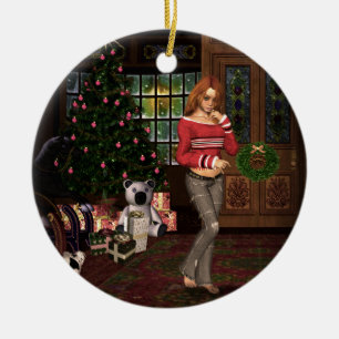 Aguardando Enfeites de natal de Papais noeis