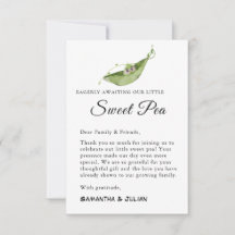 Aguardando Nosso Pequeno Cartões de agradecimentos