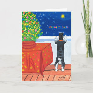 Aguardando Papais noeis Cartão de Natal