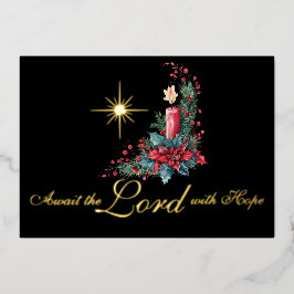 Aguarde o Senhor com a Estrela de Natal Esperança