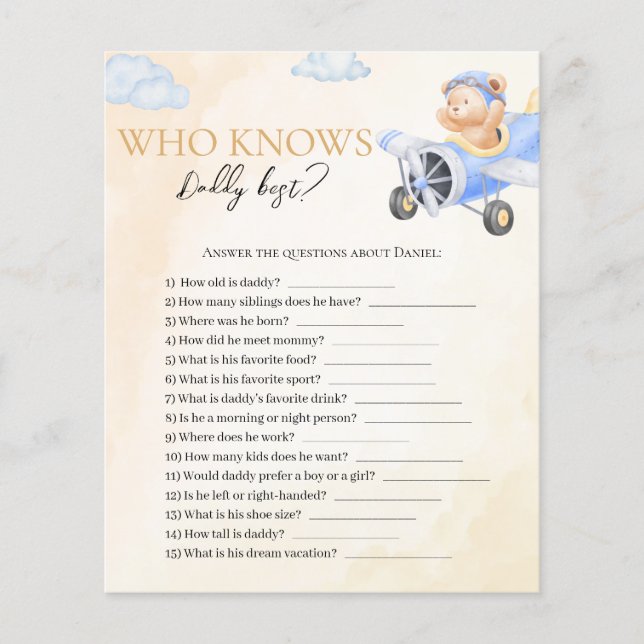 Aguarde Quem Sabe O Melhor Cartão De Jogo Do Pai (Frente)