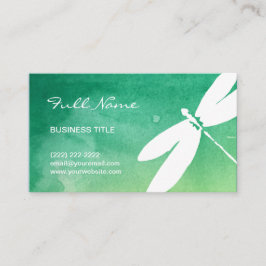 Aguarela amarela verde dos cartões de visitas | da