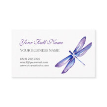 Aguarela azul roxa dos cartões de visitas | da