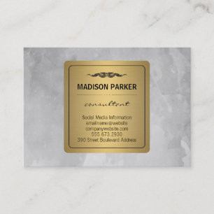 Aguarela cinzenta etiqueta Dourado escovada do