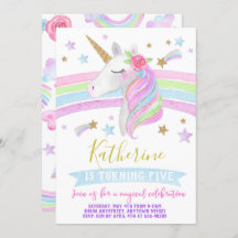 Aguarela do convite do aniversário dos arcos-íris