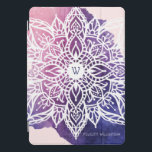 Aguarela orgânica & geométrica espiritual da<br><div class="desc">Nós projetamos este cobrir espiritual da tabuleta da mandala. As características de design nossa própria mandala intrincada tirada mão que combina um fundo cor-de-rosa e roxo bonito da lavagem da aguarela. A mandala é criada com elementos florais e naturais. Personalizado com seus nome e inicial que é colocada no centro...</div>