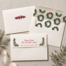 Aguarela Personalizada de Natal com Coroa e Laço V