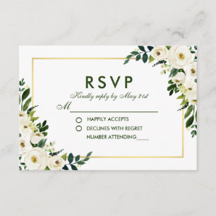 Aguarela RSVP Wedding branco verde floral GS