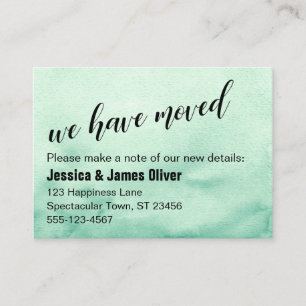 Aguarela verde de Ombre nós movemos o cartão do