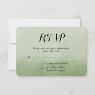 Aguarela verde RSVP de Ombre
