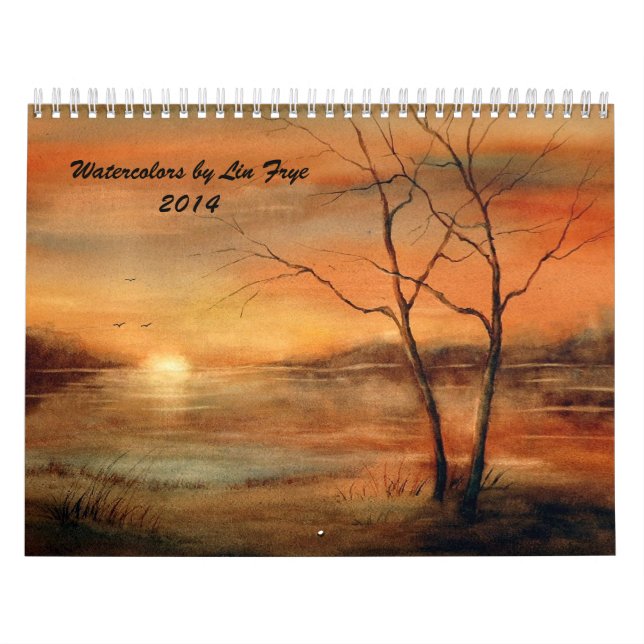 Aguarelas pelo calendário de Lin Frye 2014 (Capa)