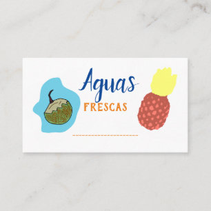 Aguas Frescas cartão de visita