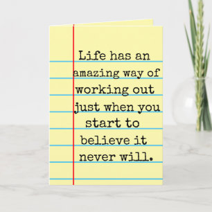 "Aguente aí. Vai dar certo" Cartão de Pad Legal