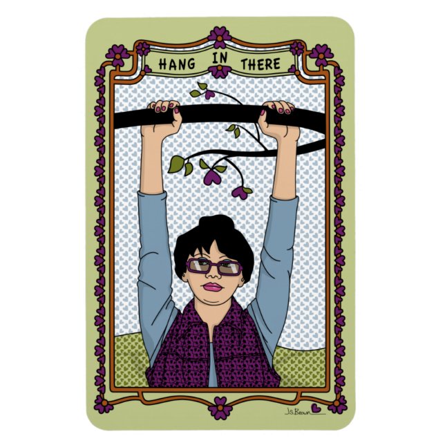 Aguentem Ali_A_4x6 No Íman Do Refrigerador (Vertical)