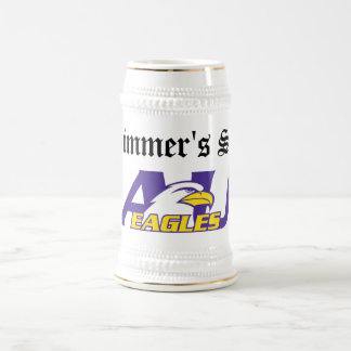 águia, a caneca de cerveja do nadador