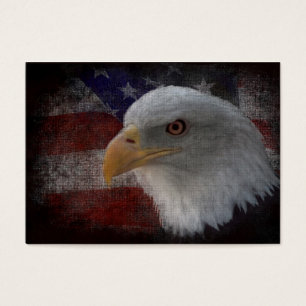 Águia americana americana na bandeira