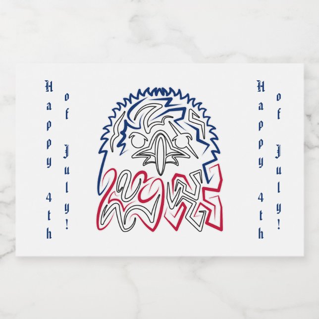 Águia Americana do Dia da Independência (Rótulo Único)