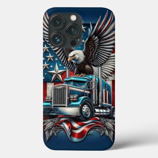 Águia Americana e Caminhão, Design Bold e Patrióti (Verso)