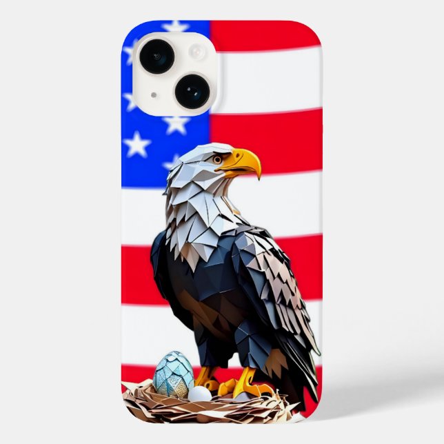 Águia Americana em Origami (Verso)