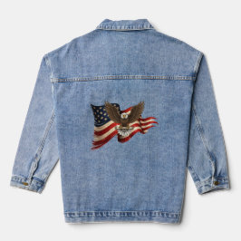 Águia Careca Patriótica e Bandeira Americana