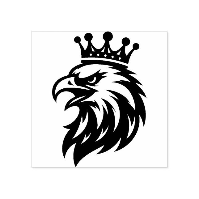 Águia com carimbo de borracha de coroa (Impressão)