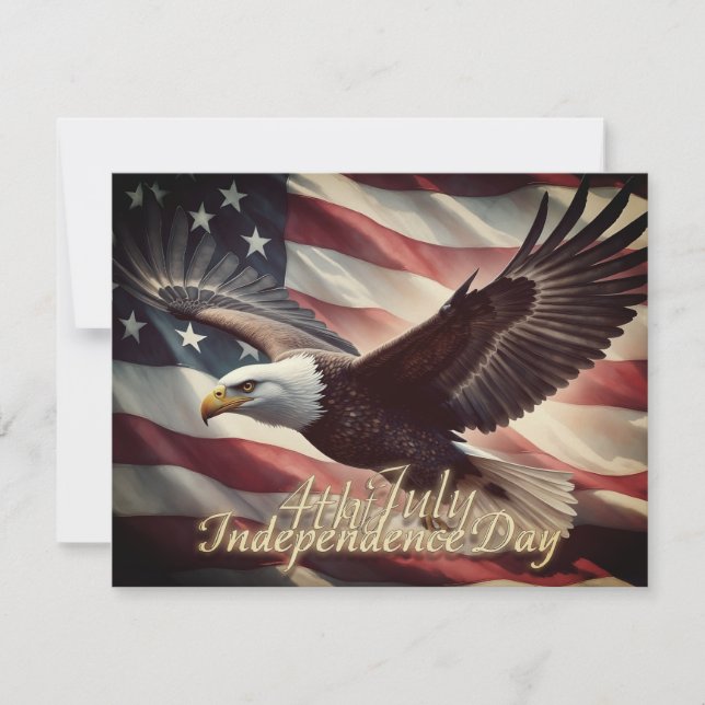 Águia de 4 de Julho com Bandeira Americana (Frente)
