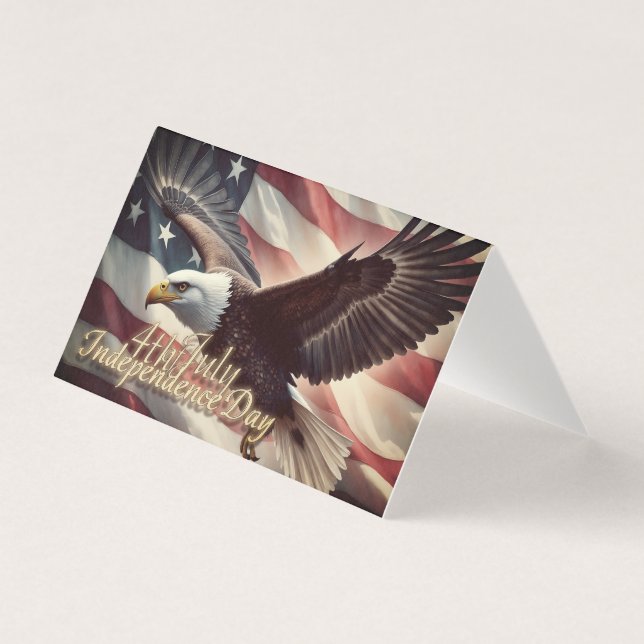 Águia de 4 de julho com bandeira americana (Frente)