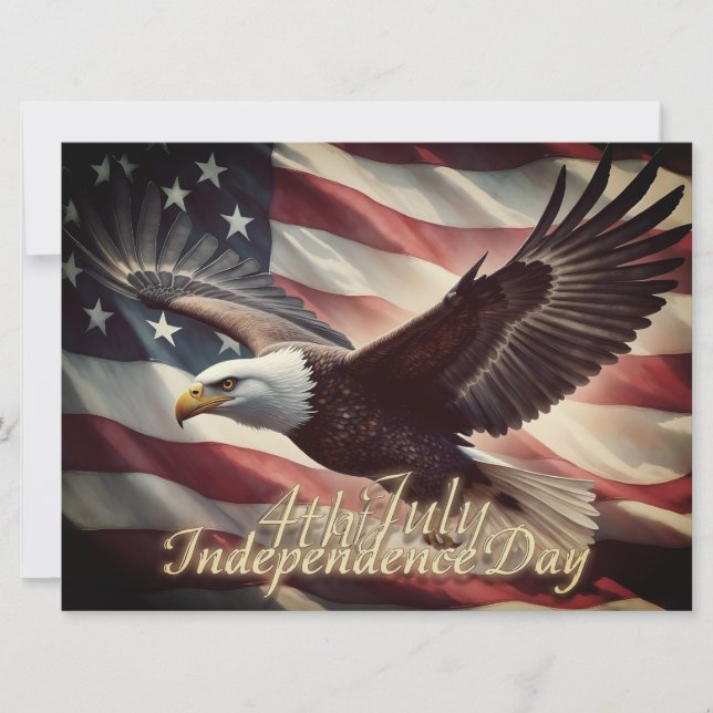 Águia de 4 de Julho com Bandeira Americana (Frente)