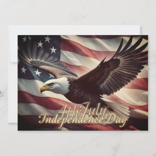 Águia de 4 de julho com bandeira americana (Frente)