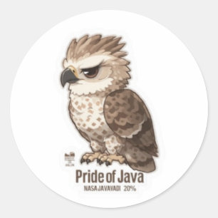Águia-de-java Kawaii Adesivo - Nação Indonésia