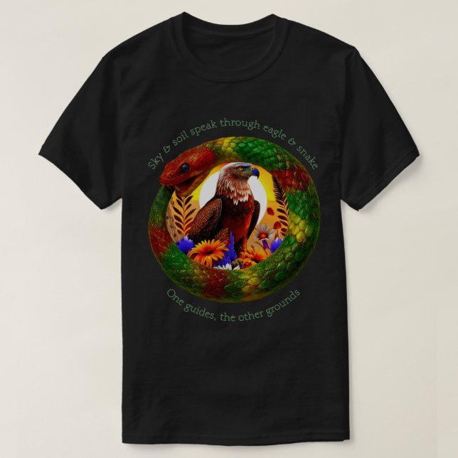 Águia e Cobra 006 T-Shirt (Frente do Design)
